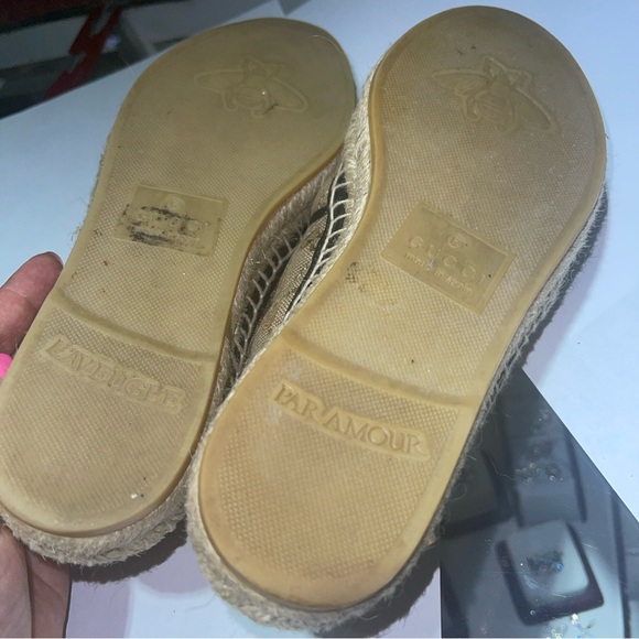 WOMEN'S GG MATELASSÉ CANVAS ESPADRILLE Size 35.5 - Picture 12 of 15